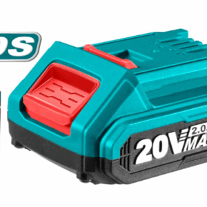 Paquete de baterías de iones de litio TFBLI20011 imagen Voltaje: 20 V. Batería de iones de litio de 2,0 Ah. Indicador LED de carga de la batería.